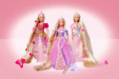 Simba 105738831 - Steffi Love Raiponce, Steffi en princesse de conte de fées, avec cheveux extra longs, avec pinces à cheveux, brosse et peigne, poupée mannequin, 29 cm, pour enfants à partir de 3 ans