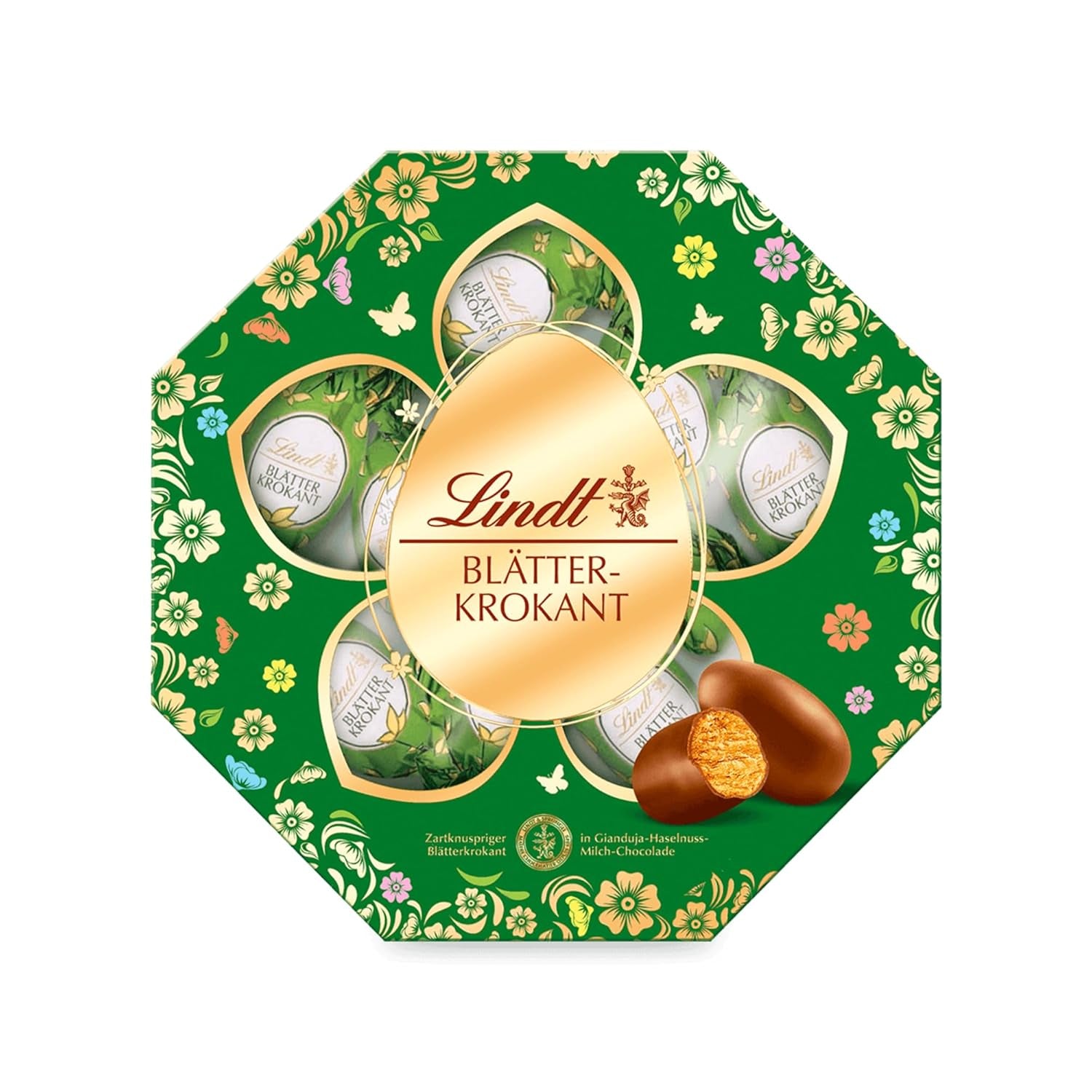 Boîte Lindt Chocolat Flaky Brittle | 170g | Œufs au chocolat gianduja au lait et noisettes, délicats et croquants | Chocolat de Pâques | Cadeau de chocolat | Oeufs de Pâques | Oeufs en chocolat