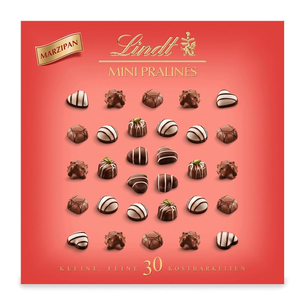 Lindt Chocolate - Nougat Mini Pralinés, 165 grammes, boîte de 36 pralines Naty Shop Bonbons au chocolat 163 G Martipan