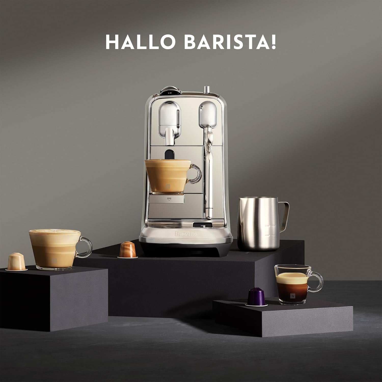 Machine à expresso avec capsules Nespresso SNE800 Creatista Plus de Sage, noir mat
