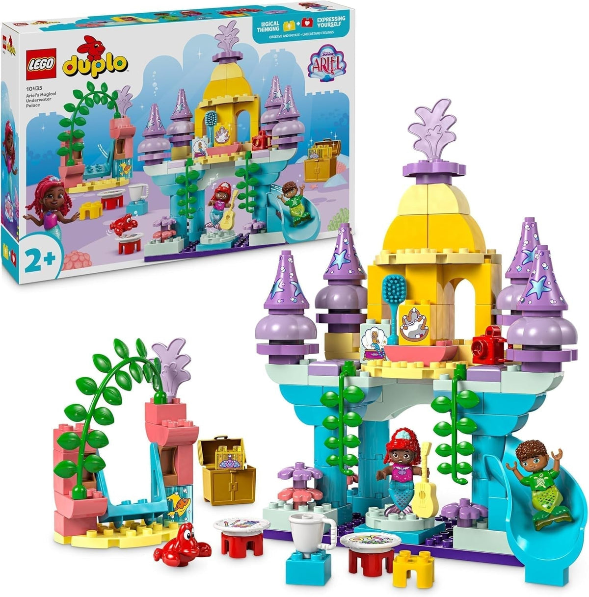 LEGO DUPLO | Disney Le palais sous-marin magique d'Ariel, jouet éducatif pour Ariel la sirène, château sous-marin pour les enfants de plus de 2 ans 10435 Jeux de construction Besuche den LEGO-Store Titre par défaut