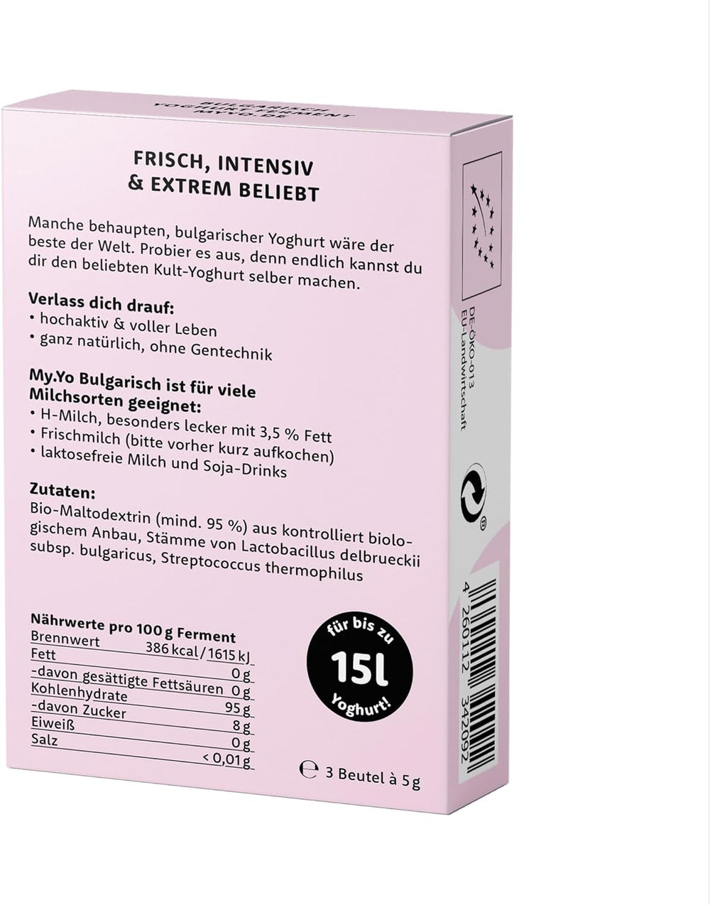 Bio Joghurtfermente, 4 Sorten à 3 Betel, Kulturen für self gemachten Yaourt