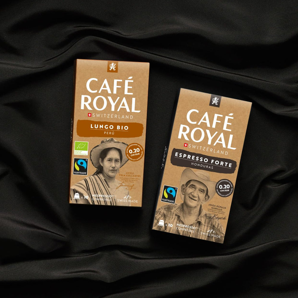 Café Royal Peru Lungo Bio – Capsules de café compatibles Nespresso®, 100% Arabica du Pérou, crémeux, Intensité 5/12, Commerce équitable, 100 capsules