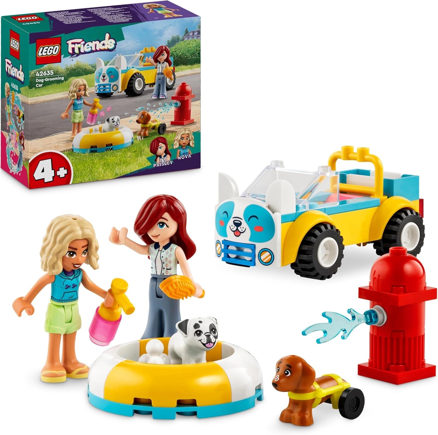 LEGO Friends Salon de toilettage mobile pour chiens, ensemble de jeu avec véhicule animalier, 2 figurines et 2 chiens, jouet pour enfants pour filles et garçons de 4 ans, ensemble de toilettage pour chiens 42635 Ensembles de construction Besuche den LEGO-Store Default Title