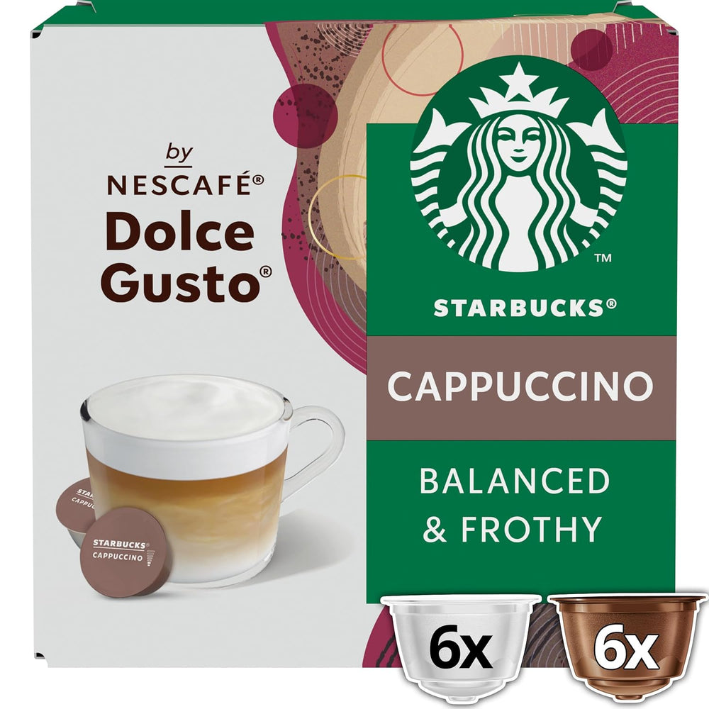 STARBUCKS Cappuccino de Nescafé Dolce Gusto Kaffeekapseln 6 x 12 (72 Kapseln)