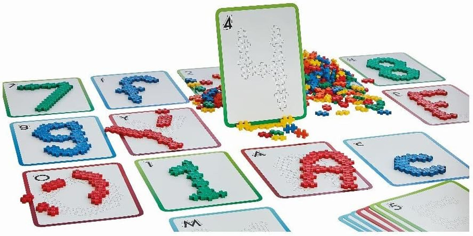 Plus-Plus 9603909 Geniales Konstruktionsspielzeug, Apprendre à construire, ABC & 123, Kreativ-Bausteine, 600 pièces