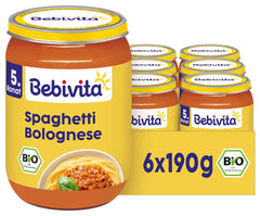 Repas à partir de 5 mois : Spaghetti Bolognese, 190g, paquet de 6 (6x190g)