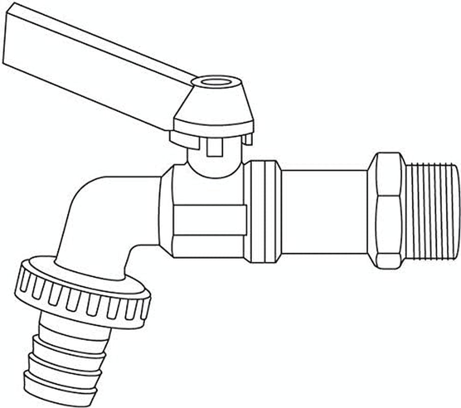 Robinet à boisseau sphérique Gardena : robinet intérieur et extérieur, filetage 33,3 mm (G 1 pouce), pour tuyaux de 19 mm (3/4 pouce) (7333-20)