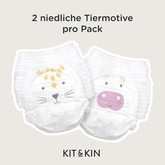Kit & Kin Premium Eco Couches, taille 4 (9-16 kg), 132 couches, à base de plantes et hypoallergéniques, protection fiable contre les fuites, végétaliennes et sans cruauté envers les animaux