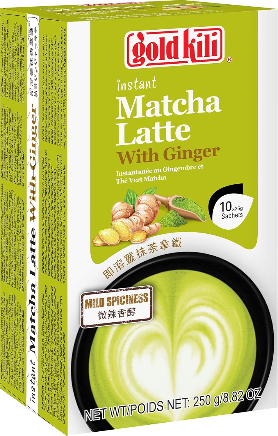 - Latte instant cu ghimbir și matcha - (10 x 25 g)