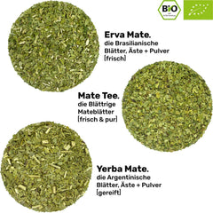 Service à thé Mate Bio ● 3 assortiments de Mate + Mug Mate en acier inoxydable à double paroi + Bombilla + Instructions de préparation (Noir)