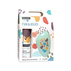 Suavinex, set de descurcare a părului pentru fete și băieți + perie de descurcare fără tragere, fără clătire, parfum fructat, fără alergeni, 96% ingrediente, de origine naturală, de la 3 la 10 ani, 250 ml Produse pentru descurcarea părului Naty Shop Titlu implicit