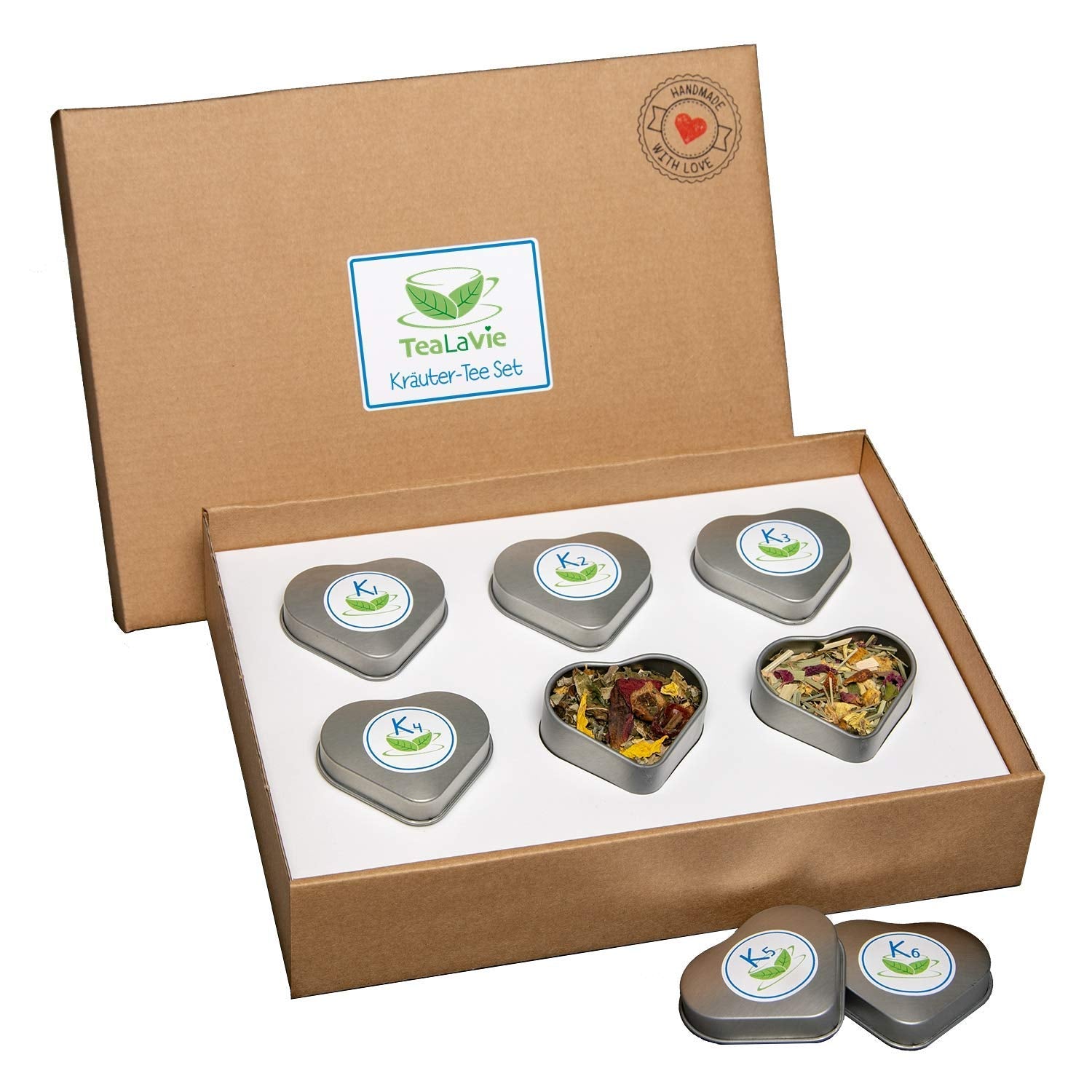 Tealavie Coffret cadeau de 6 thés aux fruits (60 g) Coffret d'échantillons Coffret cadeau de remerciement Idées cadeaux pour femmes collègues Fête des Mères 2024