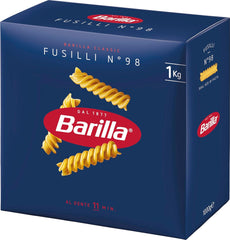 Pâtes Barilla Classique Fusilli no. 98, issu de blé dur de haute qualité, toujours al dente, 1 kg