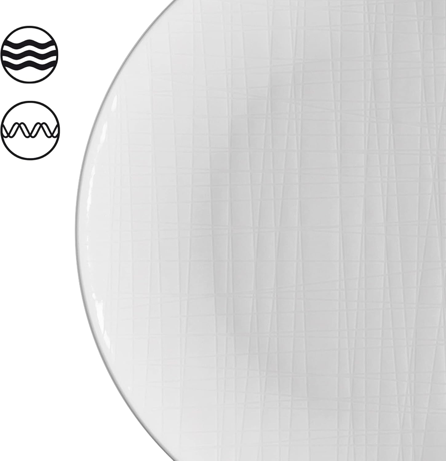 Rosenthal 11770-800001-28370 Set en maille, 16 pièces, composé de 4 assiettes (profondeur 21 cm, assiettes 21/27 cm), bols à céréales 14 cm, blanc