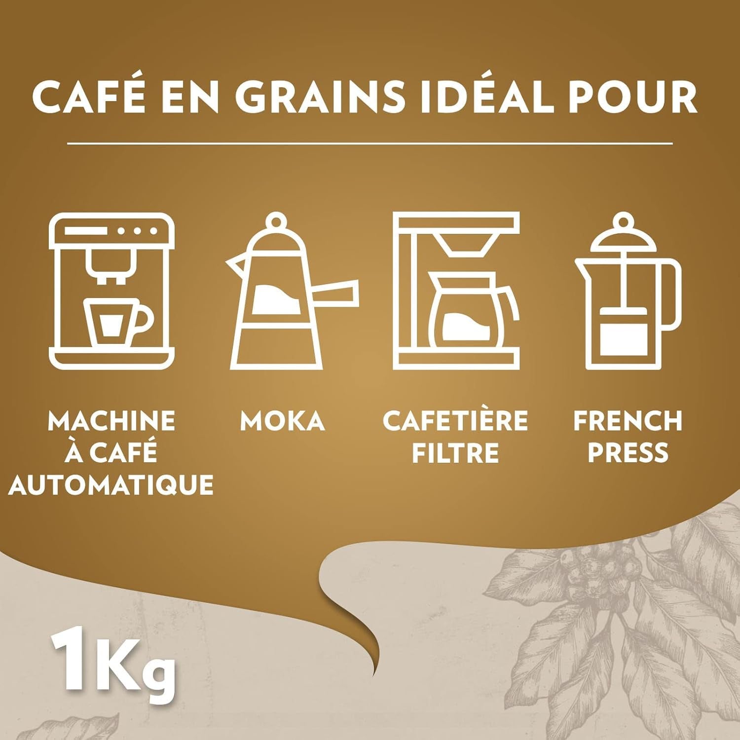 LAVAZZA - Espresso Qualità Oro - Café Grain - Sélection Premium - 100% Arabica - Italien - Intensité 5 - 2 paquets de 1 kg chacun