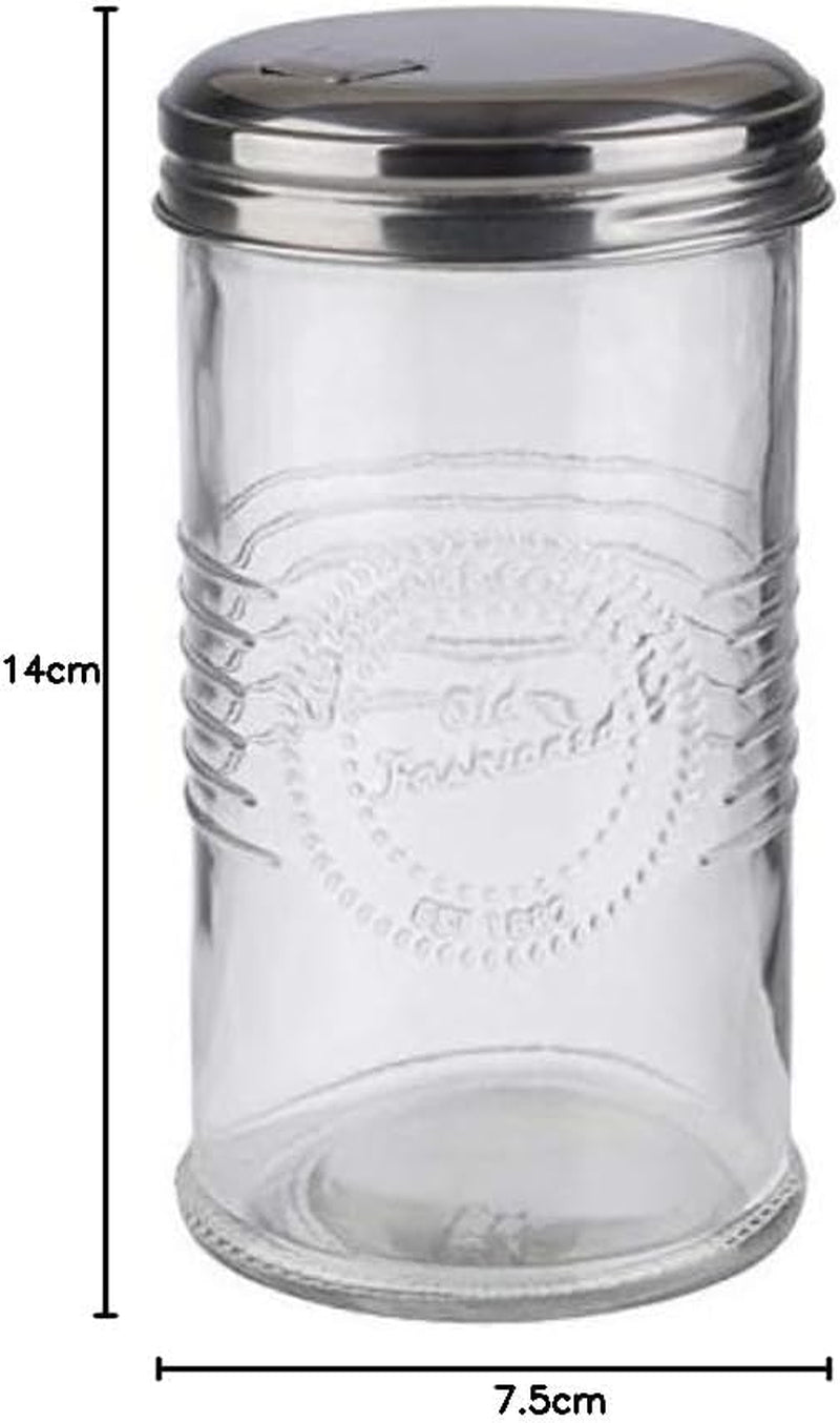 APS 40510 Distributeur de sucre - OLD FASHIONED, Ø 7,5 cm, H: 14 cm, Verre, 0,35 litre, Bouchon avec filetage en...