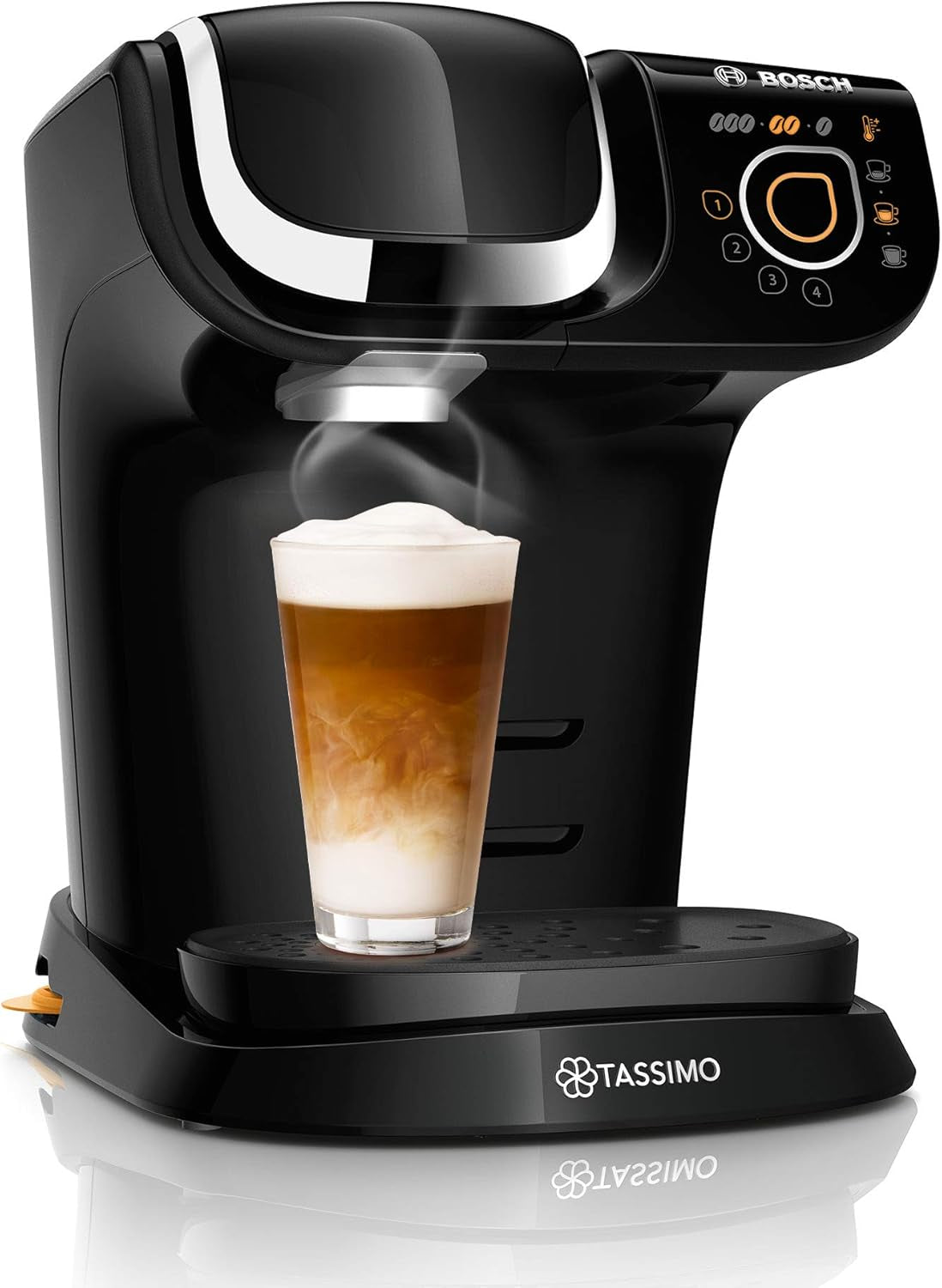 Tassimo My Way Machine à expresso avec 2 capsules TAS6502 avec filtre à eau, plus de 70 boissons, personnalisation des boissons, variété de café, préparation facile, 1500 W, noir