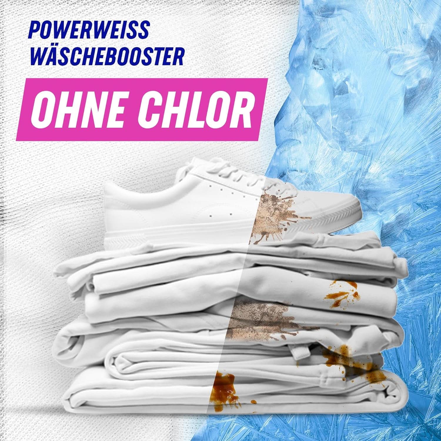 Vanish Oxi Action Powerwhite Poudre - 1 X 1,125 Kg - poudre détachante et améliorant le linge sans chlore - pour linge blanc Détergents à Lessive Naty Shop