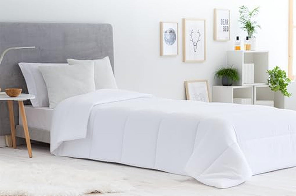 Couette Todocama, Couette en Fibre 3002, Anti-morsures, Automne-Hiver, 300 G/M², Blanc (Toutes les Tailles Disponibles) (Lits 135/140/150-220 X 220 Cm) Couettes et Couettes Naty Shop