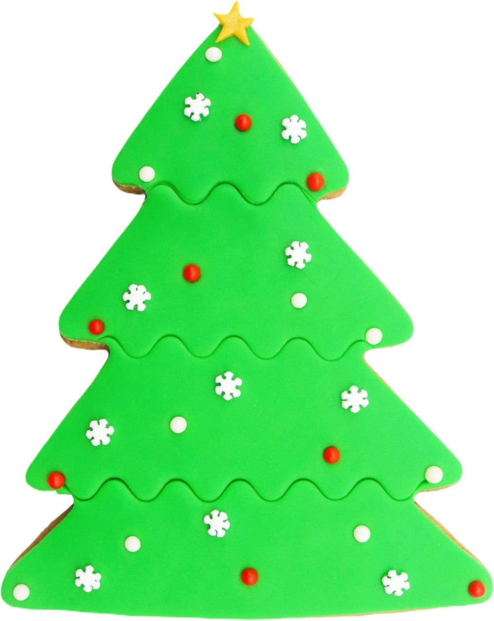 Boîte à biscuits de Noël géante, sapin de Noël (18 cm), vert