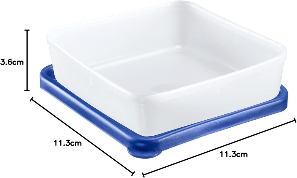 Westmark 4 recipiente pentru depozitarea alimentelor/congelare, inclusiv capac, capacitate: 0,25 l fiecare, stivuibile, plastic, Trio, culoare: transparent/albastru, 25042270 Cutii depozitare alimente Naty Shop