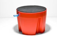 Hydro Farmer Kit de 19 pots Ø 18 cm (rouge) Système de culture comprenant 4 pots, 4 anneaux d'arrosage, 4 couvercles, un kit d'adaptateurs et un tuyau de 2 m, culture hydroponique, aéroponie