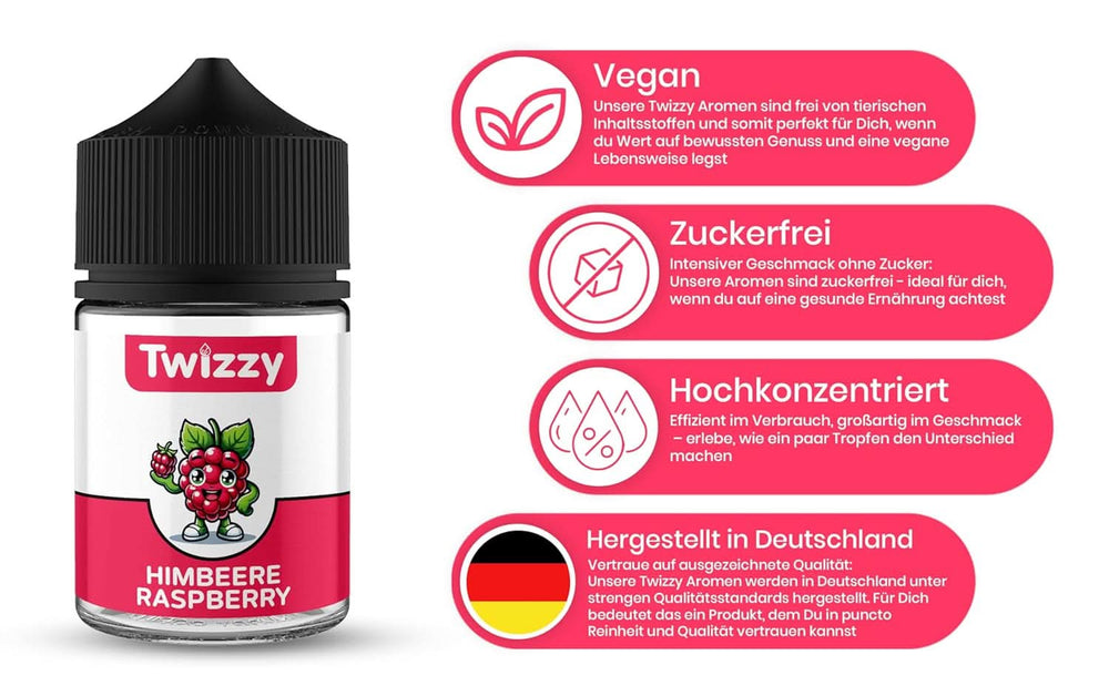 Twizzy, saveur intense de framboise, 60 millilitres Arome Naty Shop