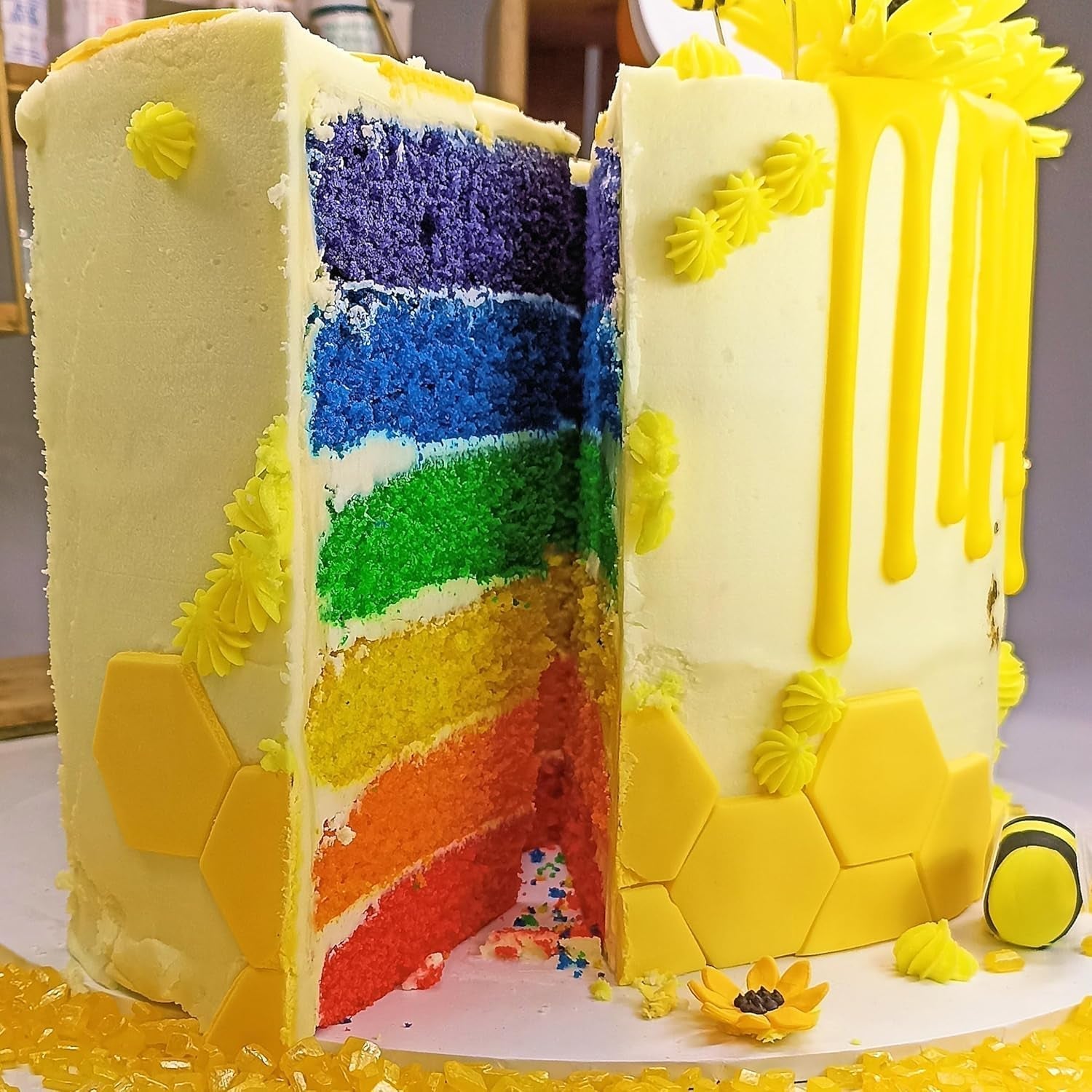 Set de coloranți alimentari Sugarflair Max Concentrated/6, colorant alimentar în pastă Max Concentrate, EXTRA albastru, roșu, portocaliu, galben, verde, violet - 6x25g