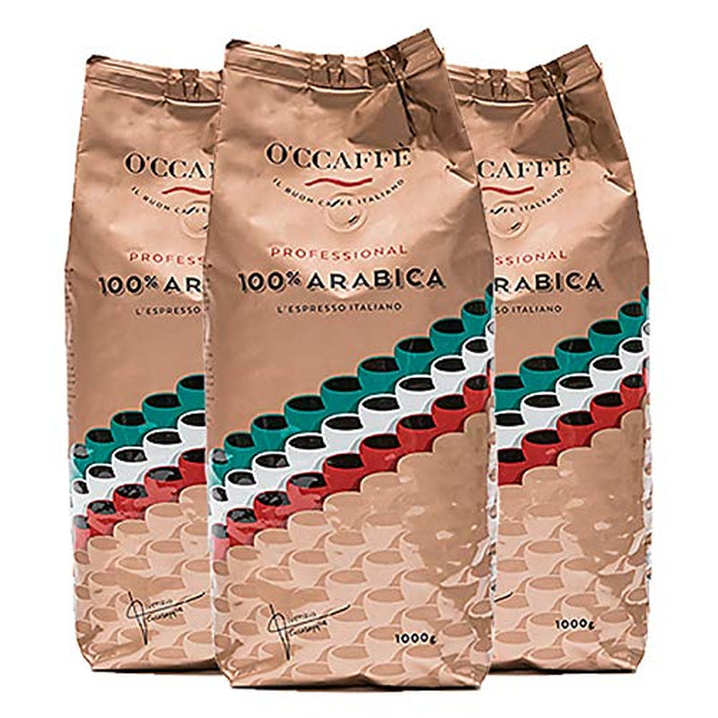 Café 100% Arabica professionnel, 1000 g de grains entiers / paquet de 3