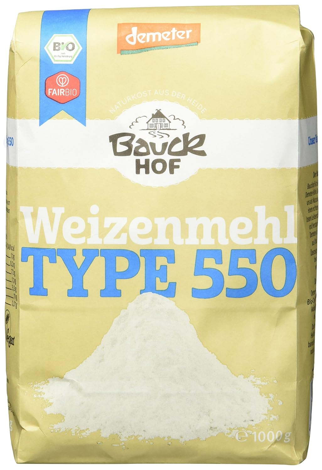 Farine de blé Hof type 550 Demeter, 1 kg