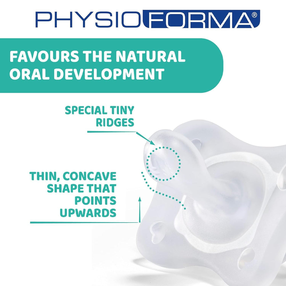 PHYSIOFORMA MINI PURGE SUSPENSION SOUPLE, BRILLANTE, 2-6M, 100% SILICONE, 2 PCS.