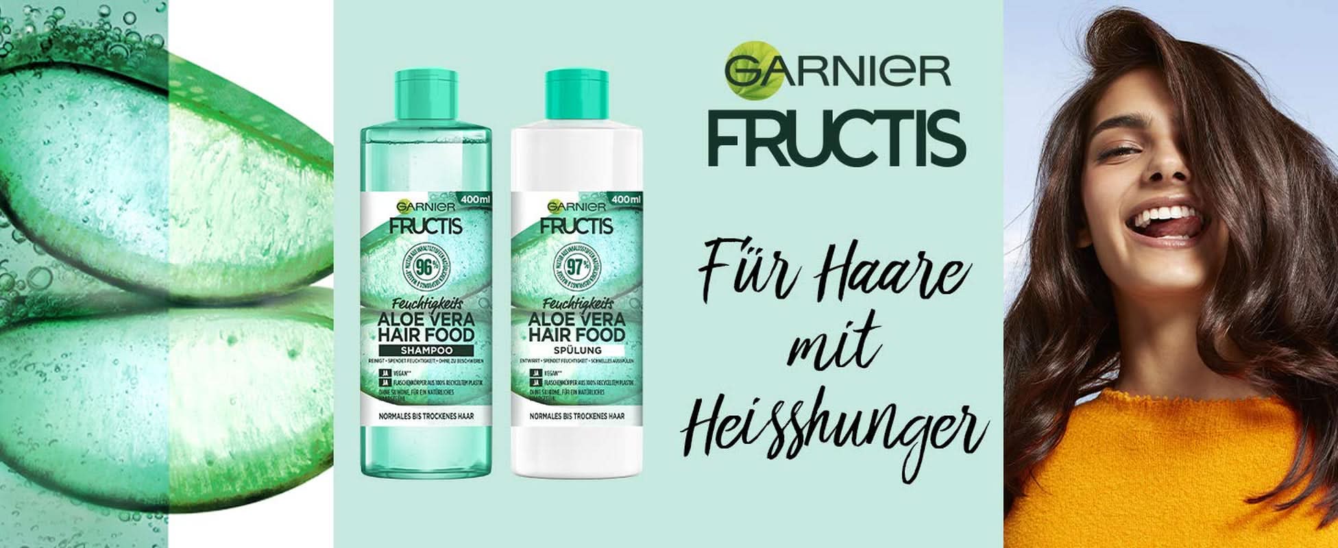 Garnier Fructis Aloe Vera Shampoo, 350 ml Duș și baie Naty Shop