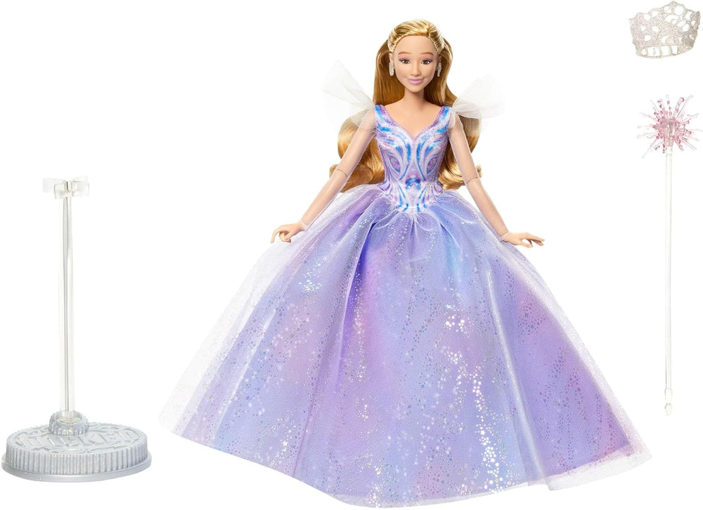 Mattel Wicked : Part 2 par Universal Pictures Glinda Deluxe Doll avec tenue détachable et 3 accessoires, inspirée du film, JFM13, [Multicolore]