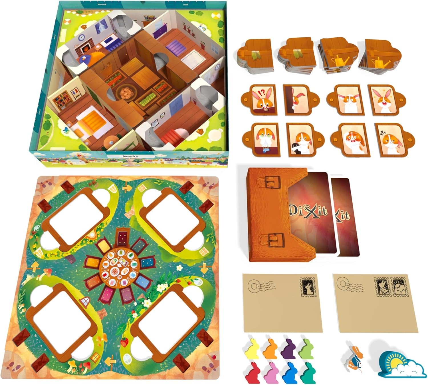 Asmodee Kids - Dixit Kids, jeu de société d'imagination et de fantaisie pour les enfants et toute la famille, cartes à jouer illustrées, 3 à 6 joueurs, à partir de 6 ans, 25 min, édition italienne