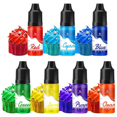 Colorant Alimentaire en Gel - 7 x 15 ml Colorant Alimentaire Concentré Couleur Arc-en-Ciel pour Décoration de Gâteaux, Cuisson, Biscuits, Macarons - Colorant Alimentaire Sans Sucre pour Boissons, Décoration de Gâteaux, Slime DIY