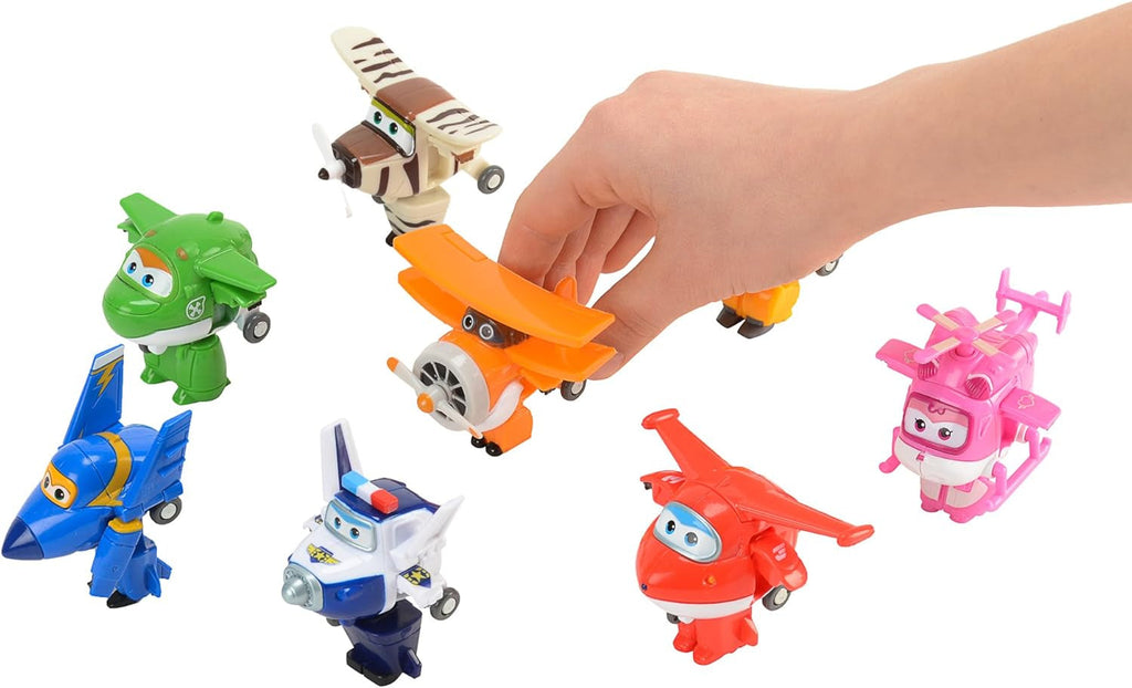 Super Wings Transform-A-Bots World Airport Crew - Seria 1 - Crew Collector's Pack - 15 figuri de jucărie - Figuri de 5,1 cm Action figures Naty Shop