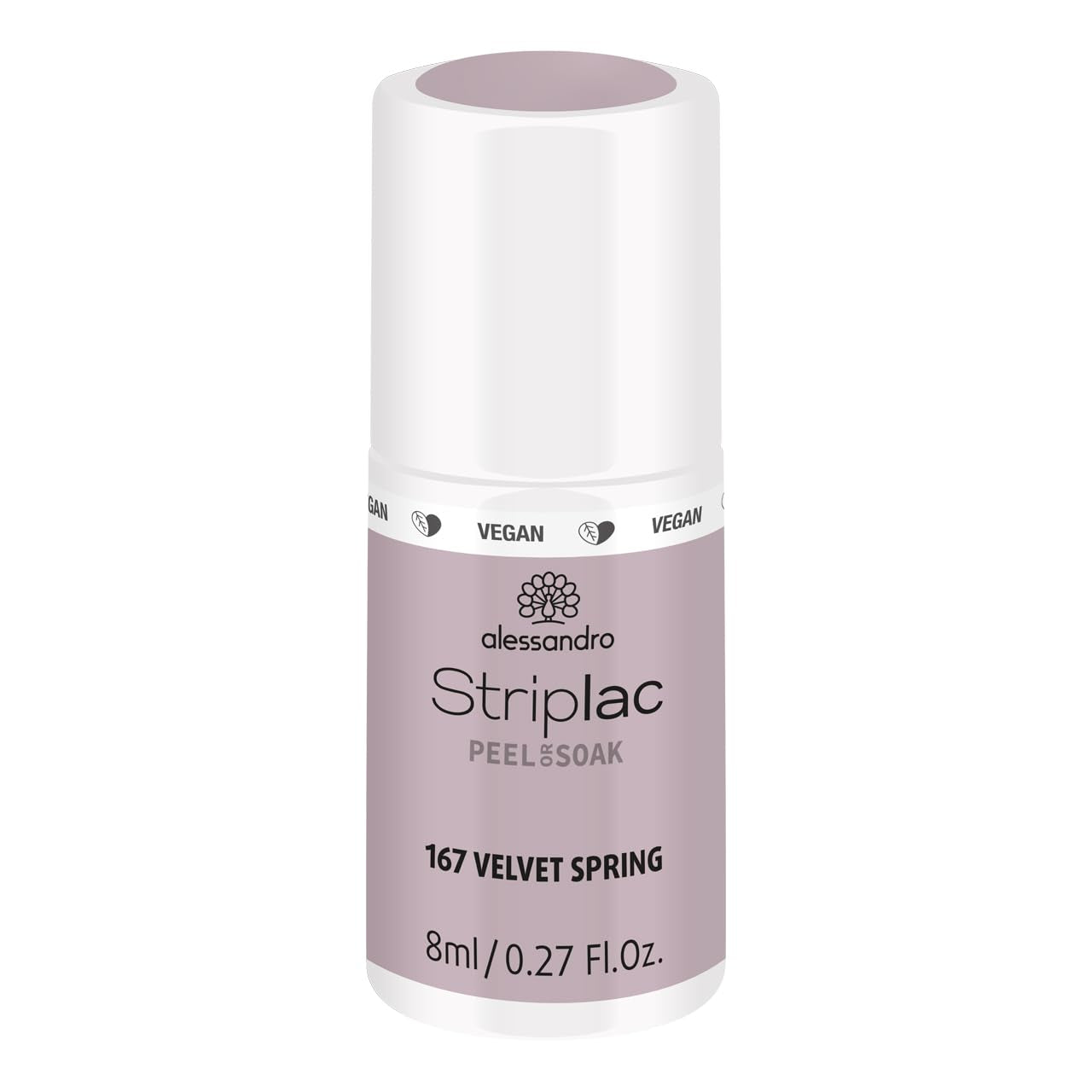 Oja UV alessandro Striplac Classic Rosy Wind – Delicată și de lungă durată – Îndepărtare ușoară datorită tehnologiei de îndepărtare peel-off – Vegană și cruelty-free – 8 ml