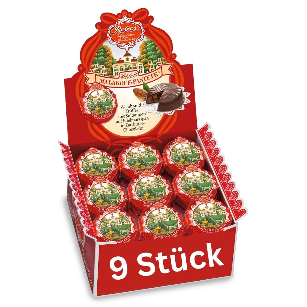 Reber Bites Tarte au Chocolat et aux Truffes, truffes au brandy sur nougat crémeux, enrobées de délicat chocolat au lait alpin, 40g (1 pièce)