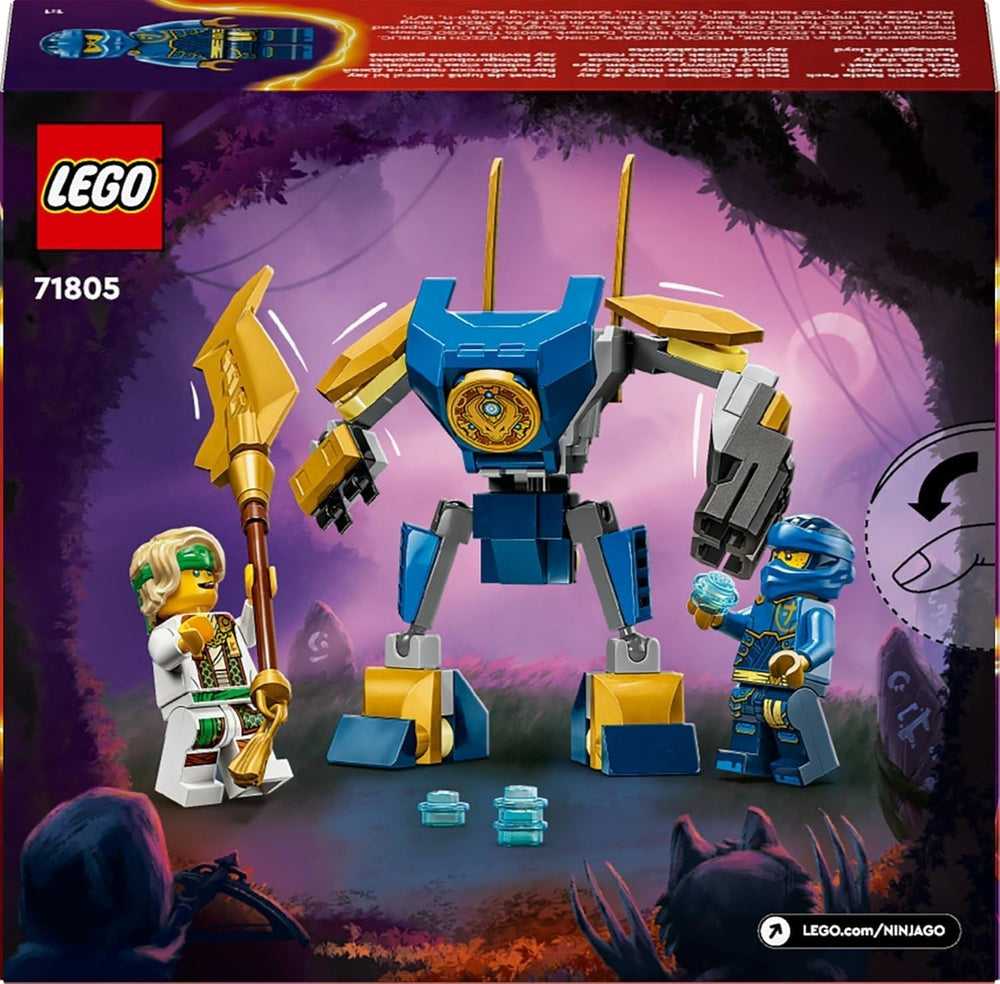 LEGO NINJAGO Jay Battle Mech, jouet ninja pour enfants avec figurines, y compris figurine de Jay avec mini katana, figurines d'action et robot, petit cadeau pour garçons et filles créatifs à partir de 6 ans 71805 Jeux de construction Besuche den LEGO-Store