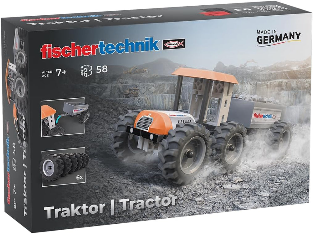 fischertechnik Truck 576105 – Jeu de construction pédagogique, LKW-Spielzeug-Bausatz für Kinder ab 7 Jahren, orange