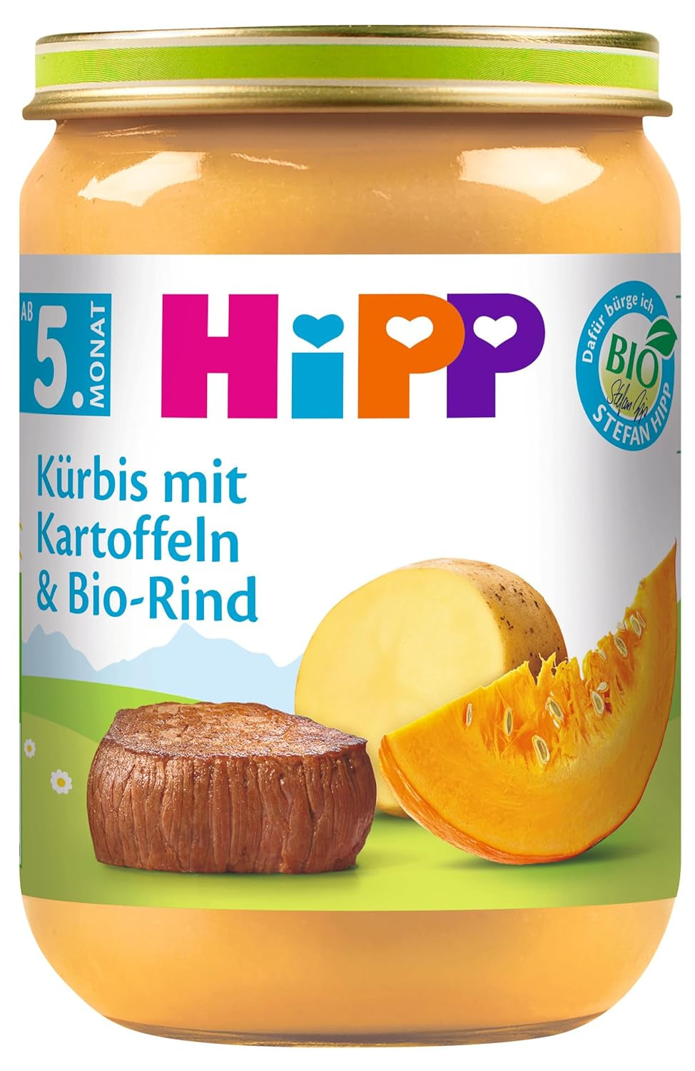 HiPP Citrouille avec Pommes de Terre et Bœuf Bio 6 Pack (6 x 190g)