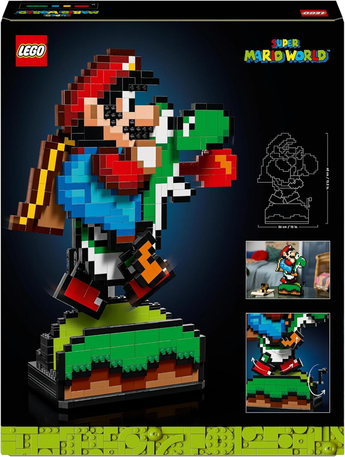 LEGO Super Mario World : Ensemble de collection Nintendo Mario et Yoshi, figurines Pixel, construction et présentation de modèles, décoration d'intérieur et objets de collection, kits de modèles et cadeaux pour les fans adultes 71438 Ensembles de construction Besuche an LEGO-Store