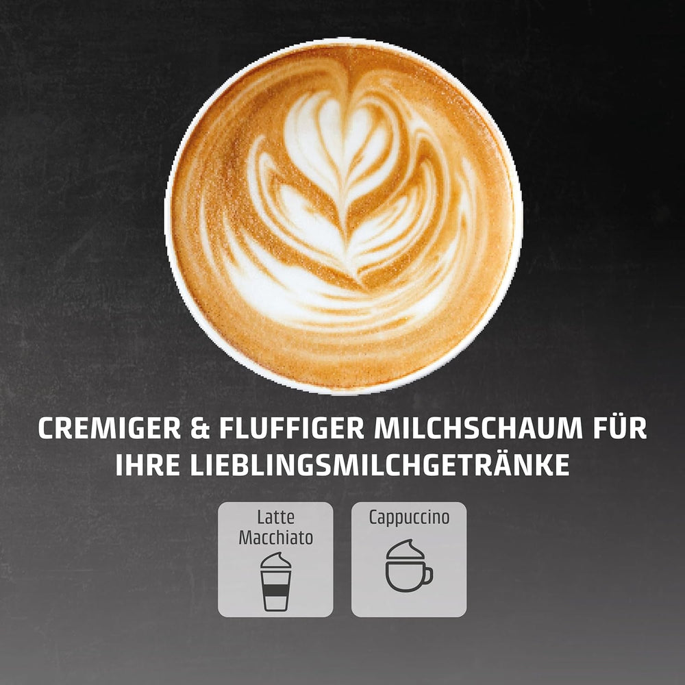 CASO EspressoGourmet Crema - Machine à expresso porte-filtre avec mousseur à lait, expresso, cappuccino, porte-filtre en acier inoxydable, pompe ULKA 20 bars, machine à café, café moulu, capsules ESE