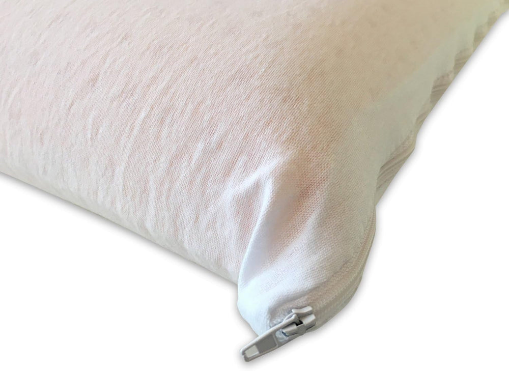 Naty Shop Paire d'Oreillers à Mémoire de Forme pour Soutien du Cou Bio Clean Lavable Hygiénique Refroidissant Oreiller Orthopédique en Soja Bio Housse en Coton Oreiller Fabriqué en Italie Naty Shop Oreillers Standard