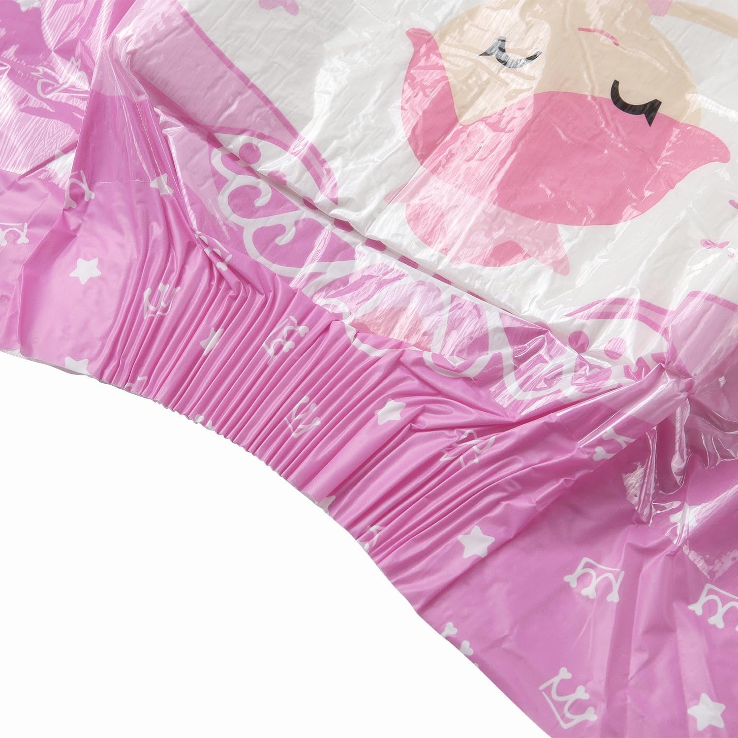 CutiePlusU Couches pour adultes, 10 pièces, culottes jetables pour incontinence avec drap pour femmes et hommes, absorption maximale pendant la nuit – Petite princesse (grande taille 94-119 cm)