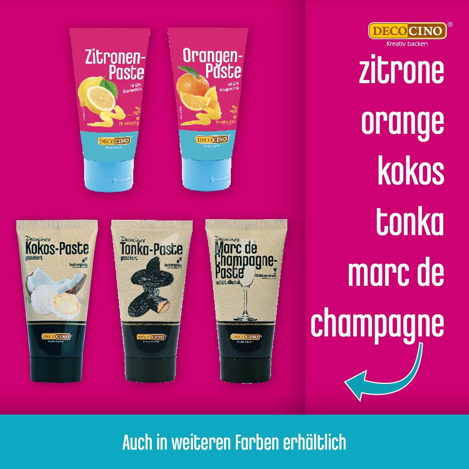 DECOCINO Pastă de zmeură, 50 grame, aromă de copt cu aromă naturală de zmeură, pentru rafinarea ciocolatei, deserturilor și prăjiturilor Glazuri si Decor Naty Shop