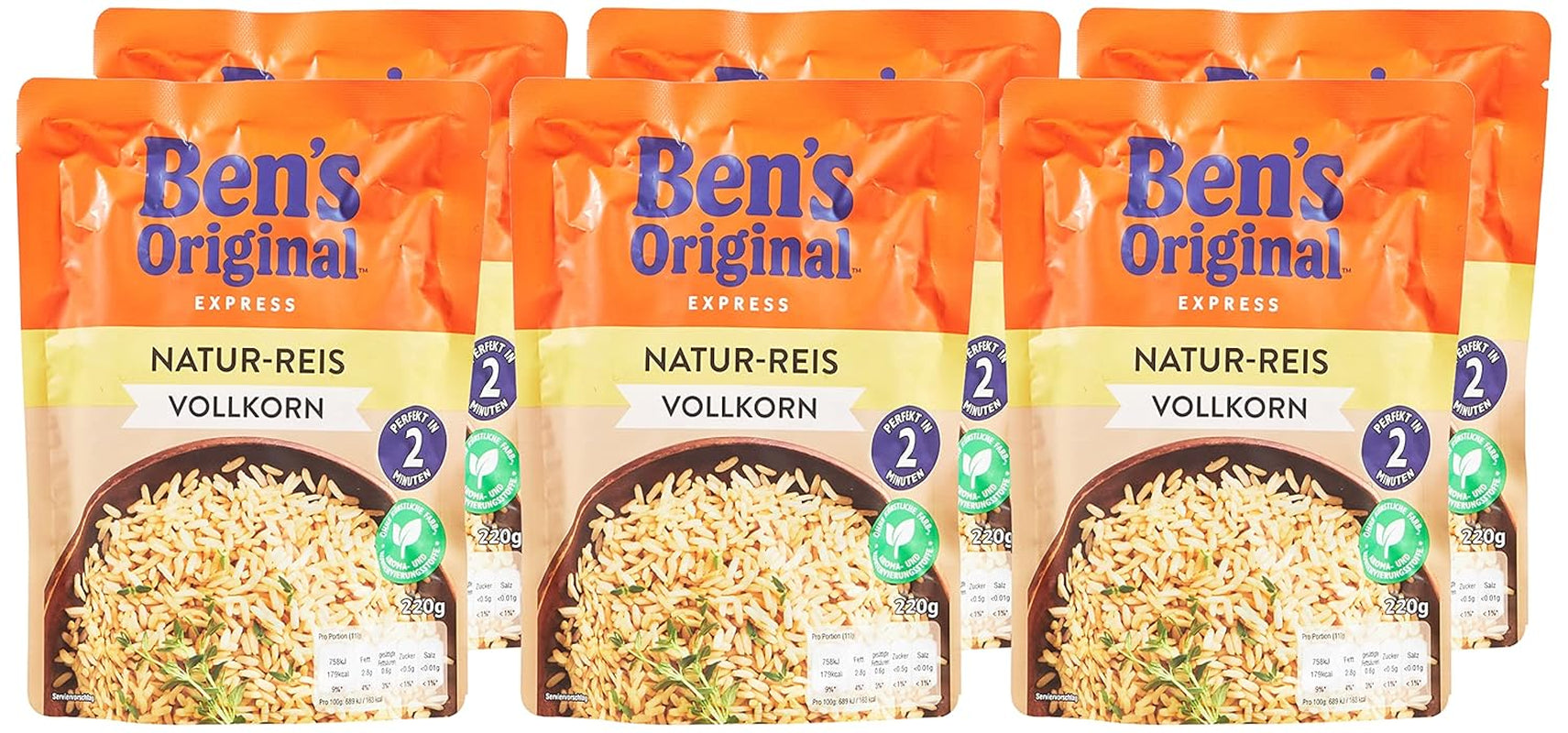 BEN'S ORIGINAL™ riz express naturel 6 x 220g