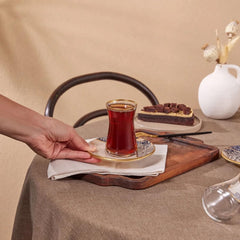 Service à thé 12 pièces Karaca Aris pour 6 personnes - Service en porcelaine exquis pour un plaisir de thé élégant