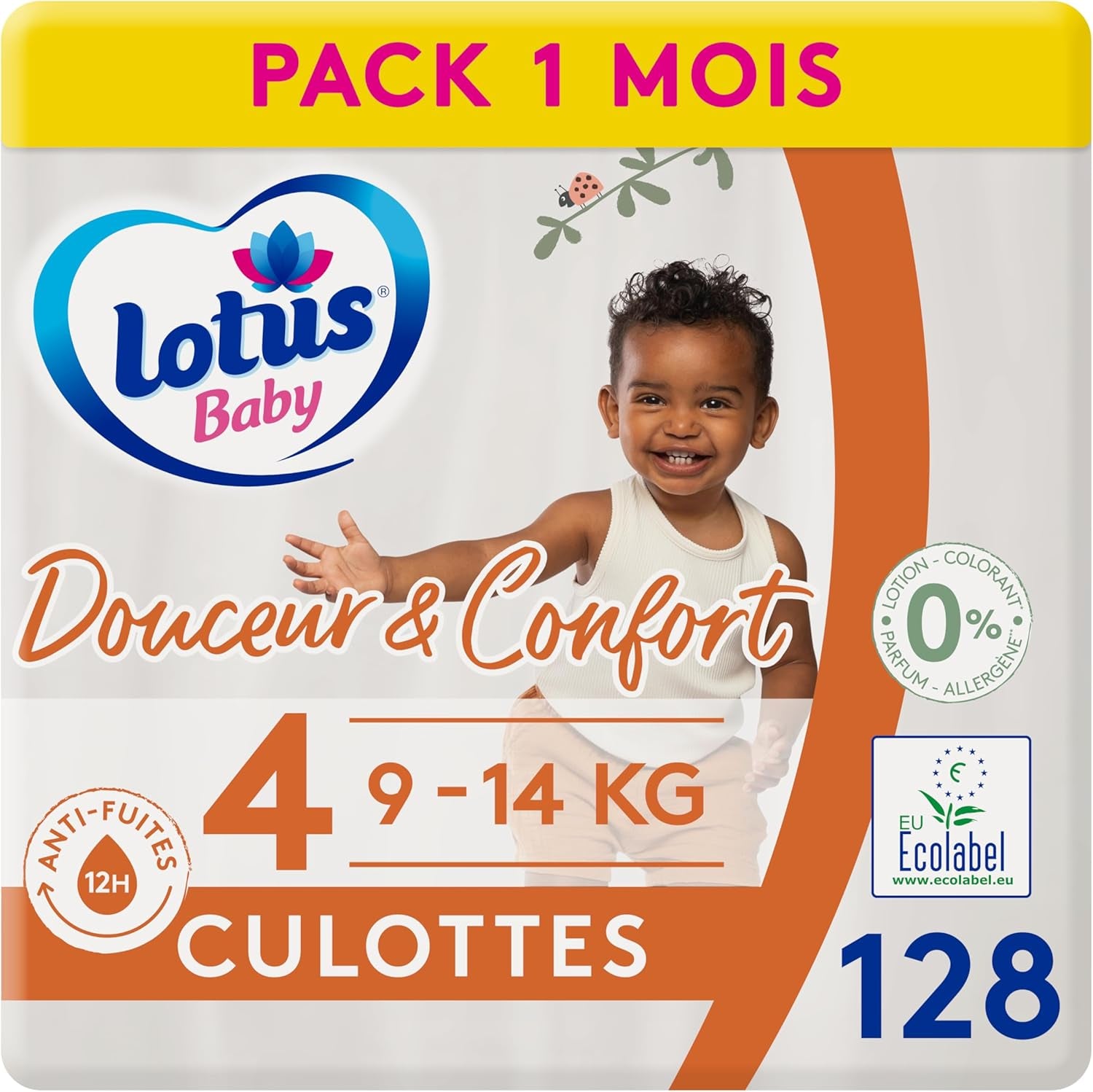 Douceur Naturelle – Culottes, Taille 6 (16-26 kg) Pack 1 mois – 112 culottes